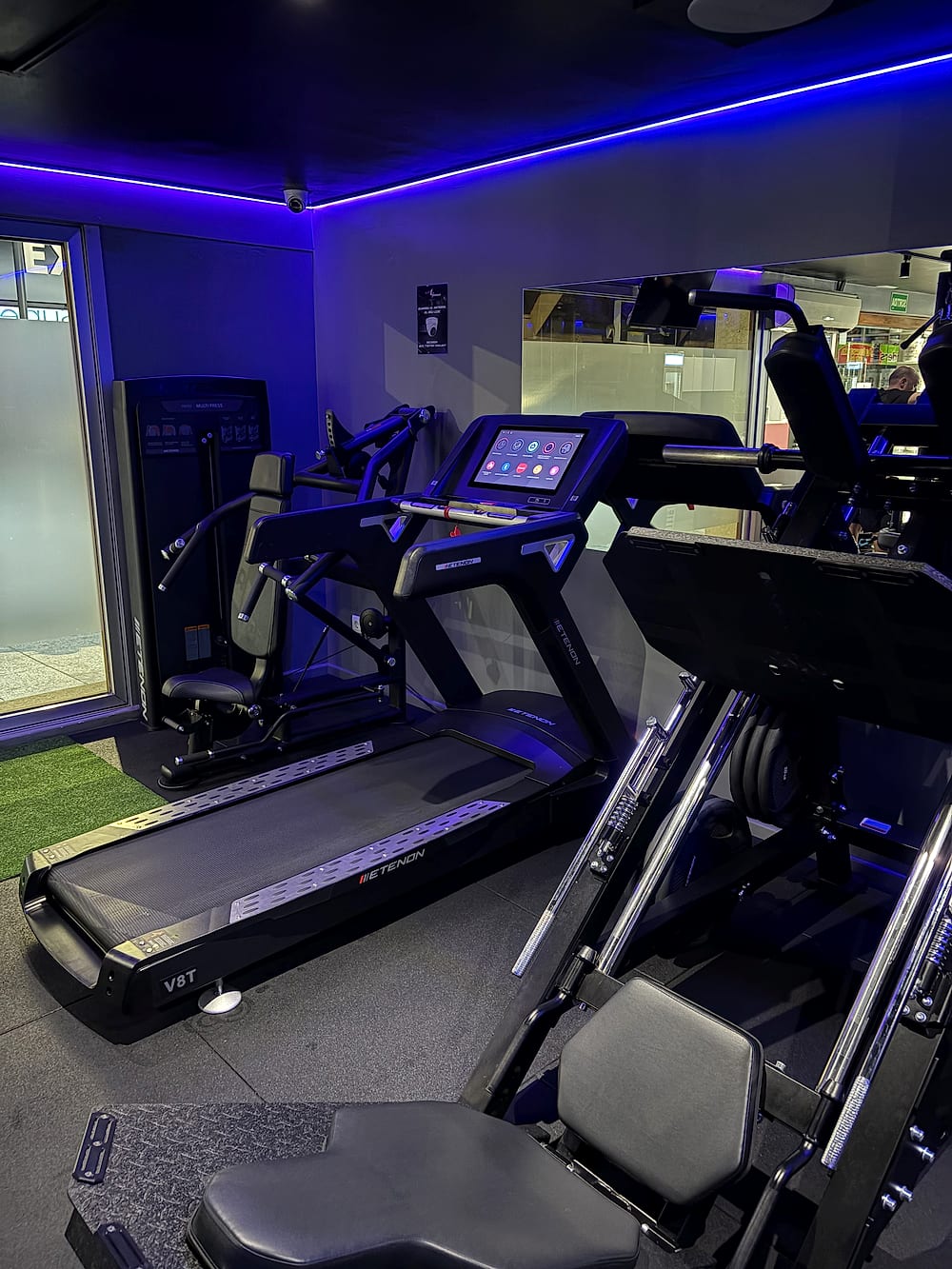 Cintas de correr y prensa de piernas